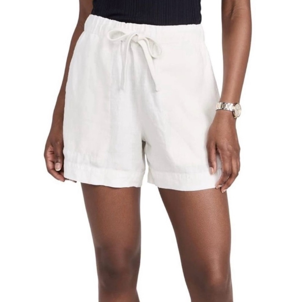 NWT Vince 100% Hemp Pull-on White Drawstring Tie Shorts Size L